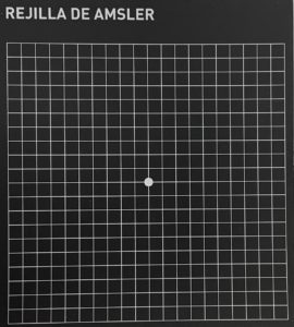 PRUEBA de la REJILLA DE AMSLER que se realiza en VISIONKER clínica oftalmológica de TORREVIEJA (VEGA BAJA - ALICANTE). Donde dispondrá del mejor equipo multidisciplinar de oftalmólogos de la provincia de Alicante (Comunitat Valenciana)